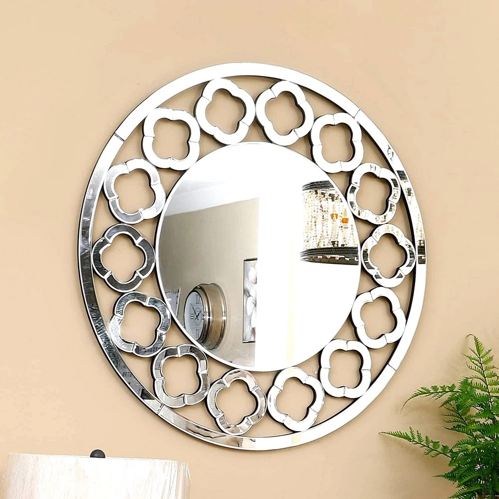 Floral Ring Frame Round Mirror Floral Ring Frame Round Mirror